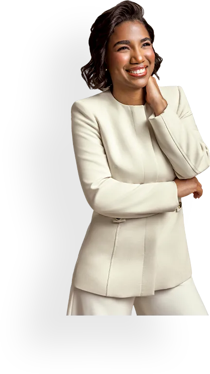 Fundadora de Olivo sonriendo, retrato profesional