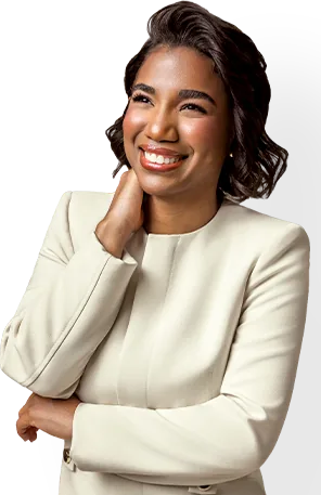 Fundadora de Olivo sonriendo, retrato profesional